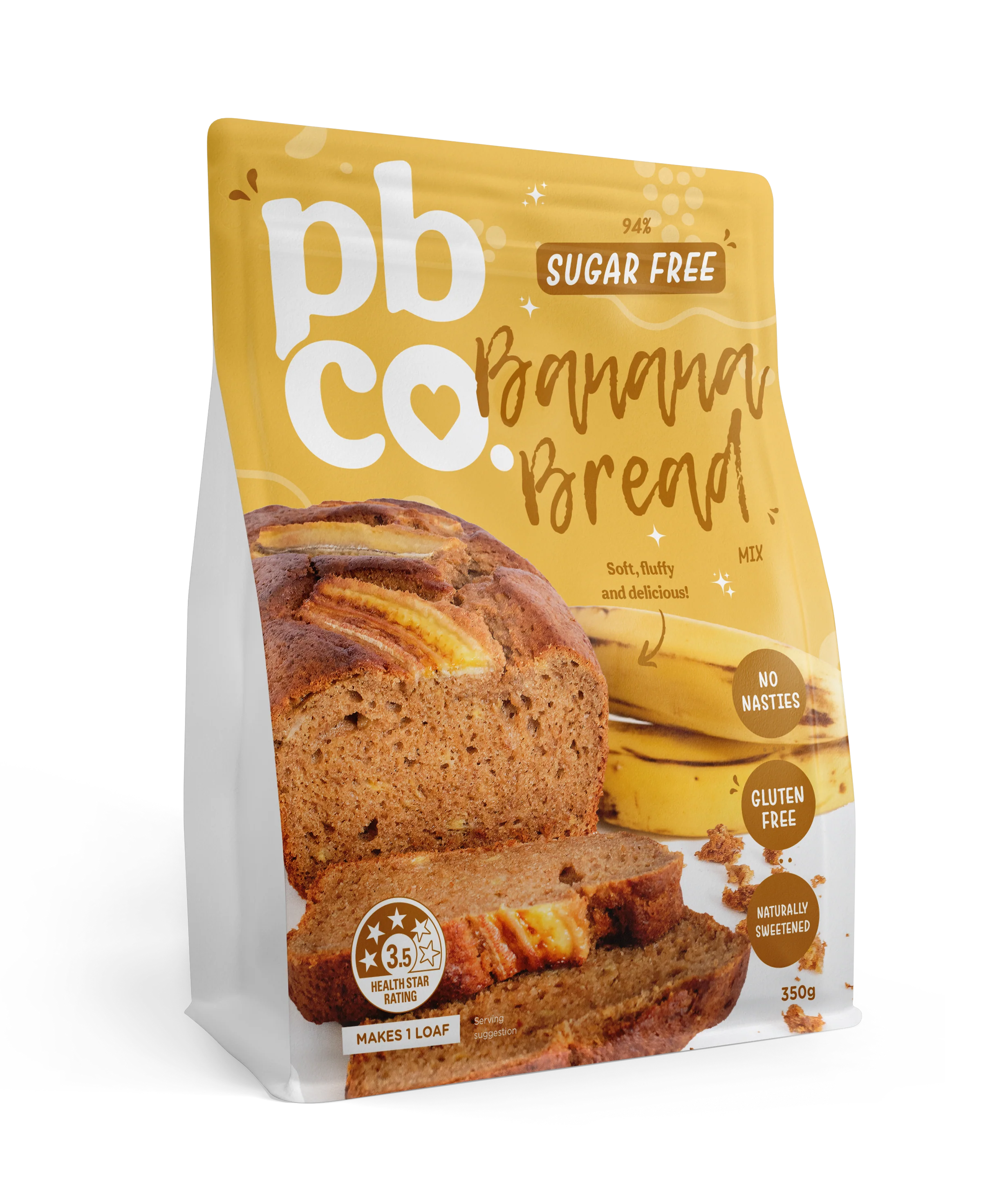 PBCo Sugar Free Mix 350g, Banana Bread Mix - Image 3