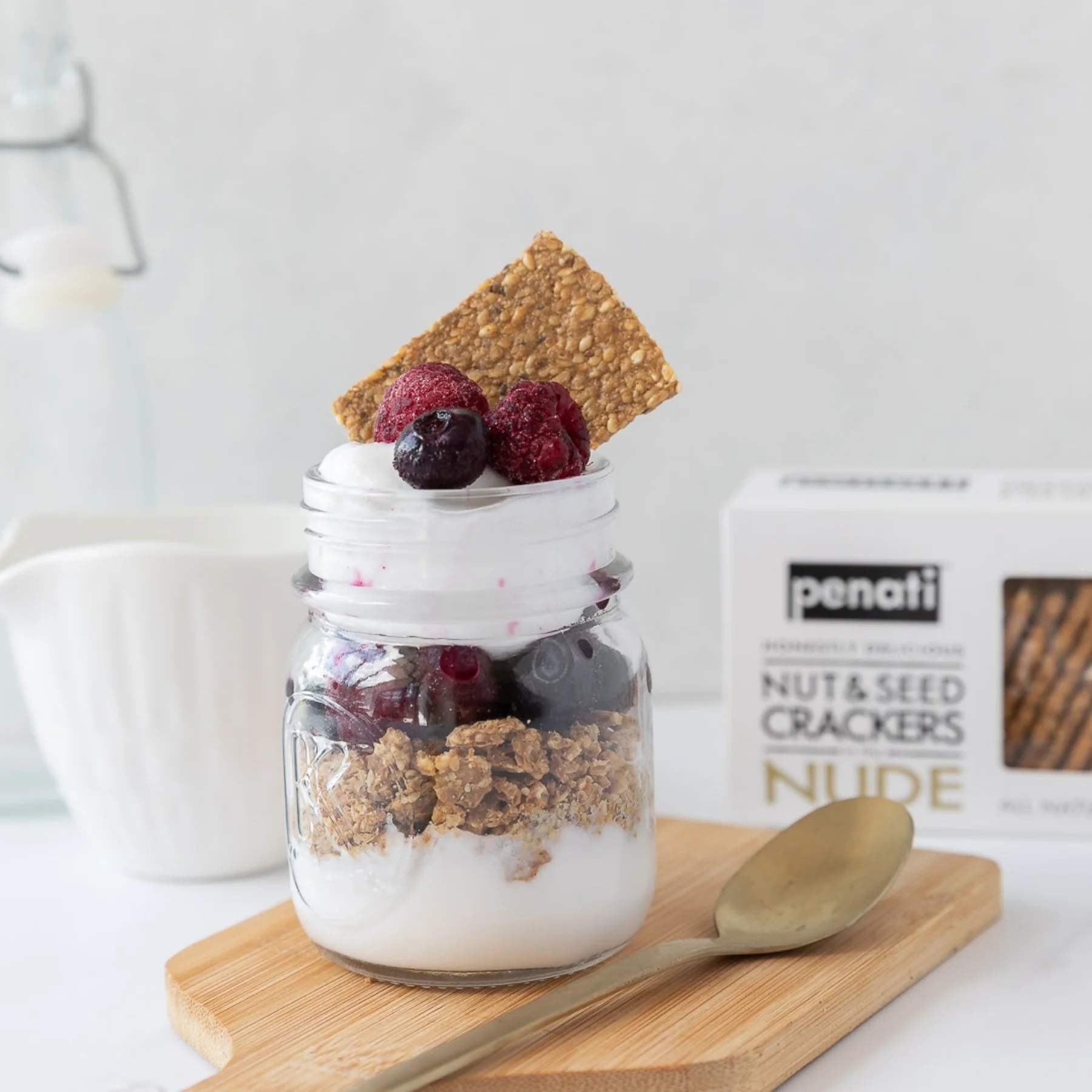 Penati Keto Nut & Seed Crackers 120g, Nude {Original Flavour}