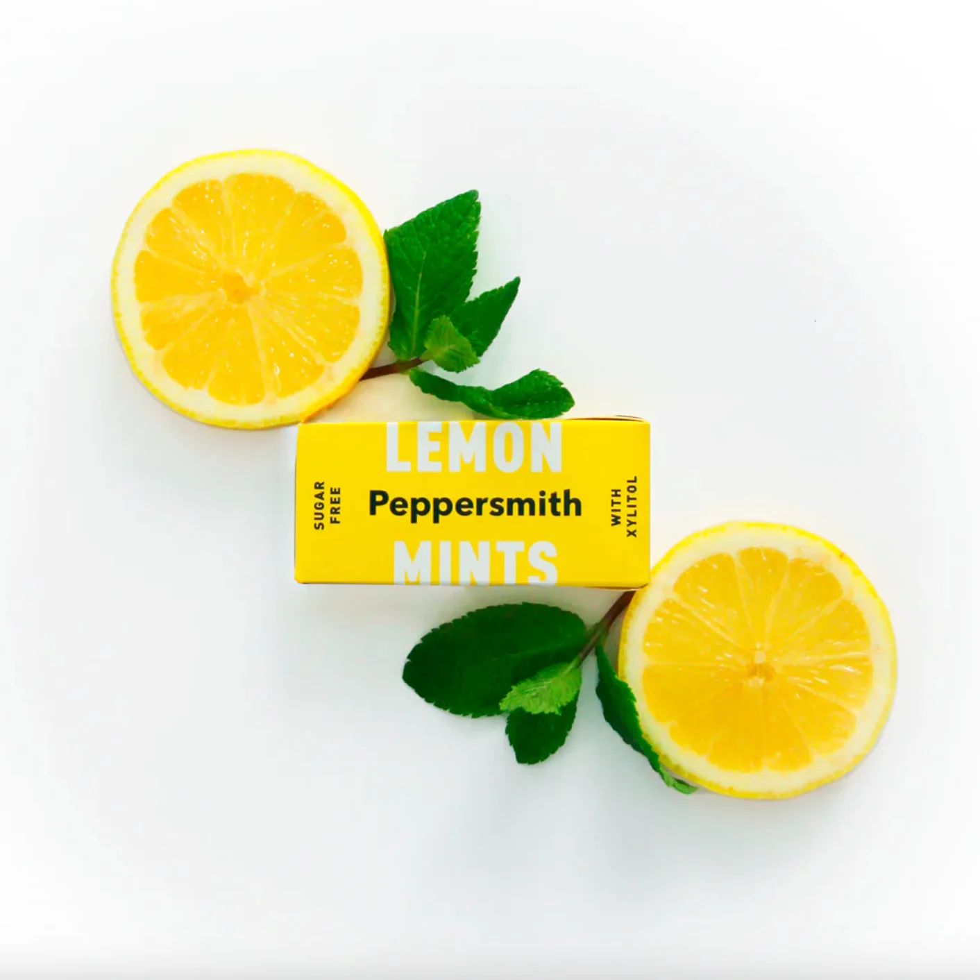 Peppersmith Lemon Mints Single 15g Or A Box Of 12, Zero Sugar