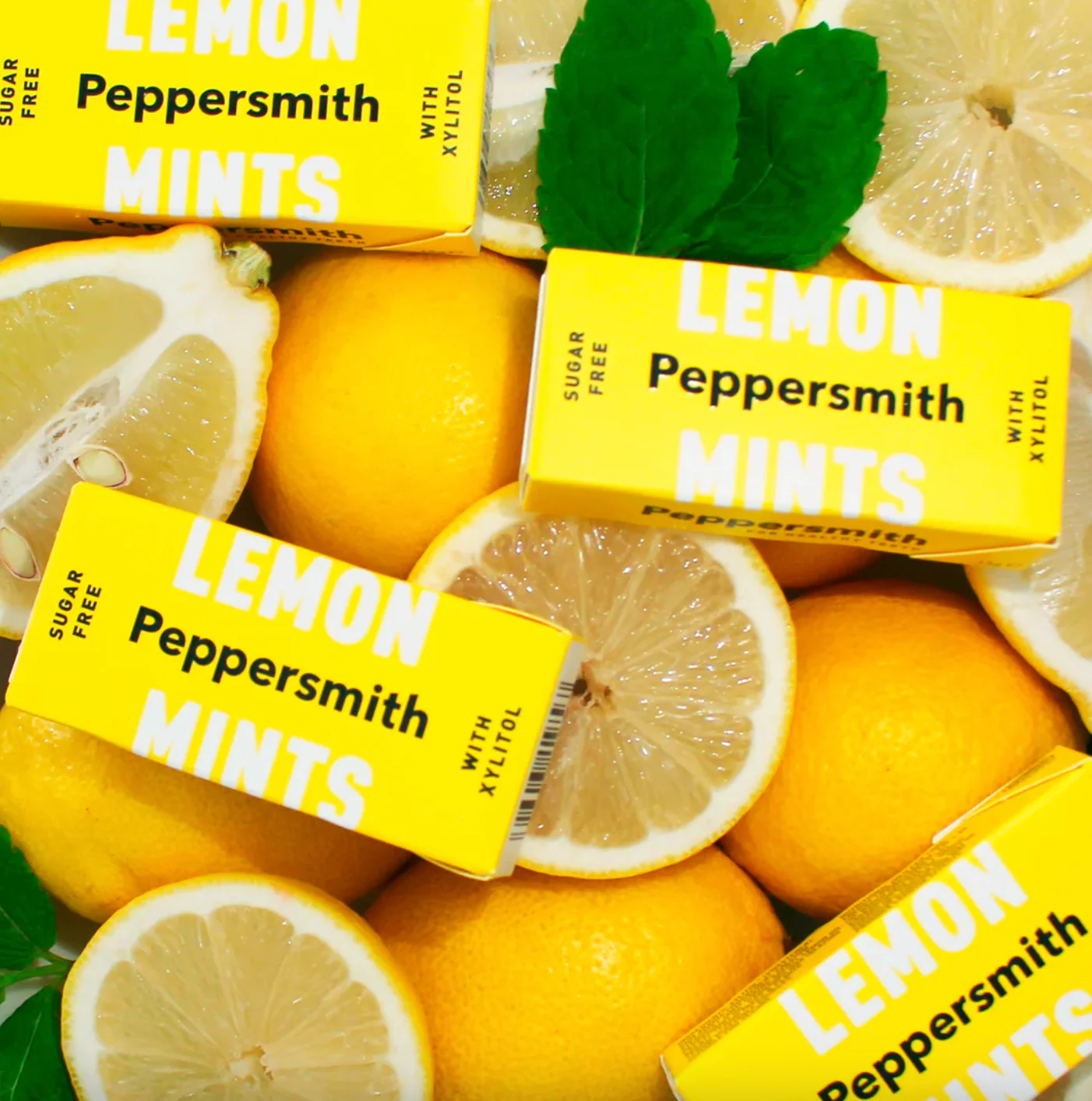 Peppersmith Lemon Mints Single 15g Or A Box Of 12, Zero Sugar - Image 2