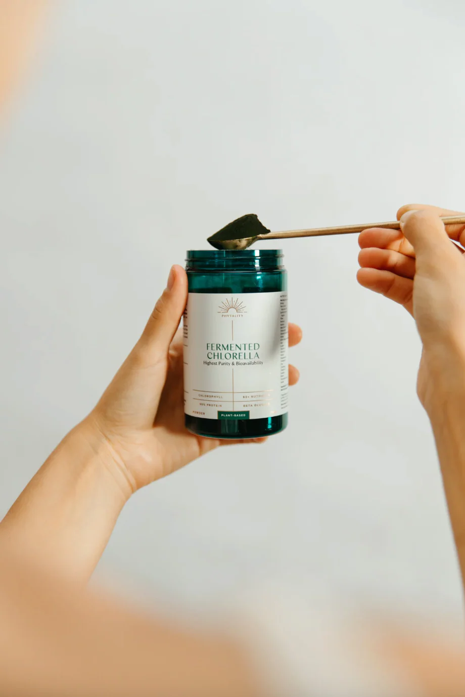 Phytality Plant-Based Fermented Chlorella Powder 120g, With The Highest Purity & Bioavailability
