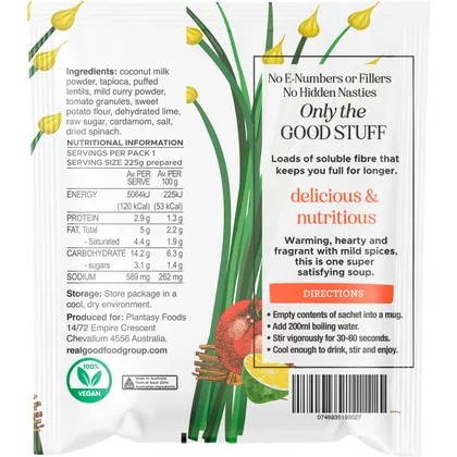 Plantasy Foods The Good Soup 25g Sachet, Dahl Style - Image 2