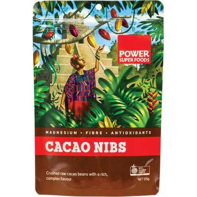Power Super Foods Cacao Nibs "The Origin Series" 125g, 250g Or 500g, Certified Organic