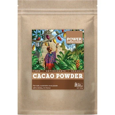Power Super Foods Certified Organic Cacao Powder Kraft Bag 125g, 250g Or 500g, A Velvety Rich Cacao - Image 3