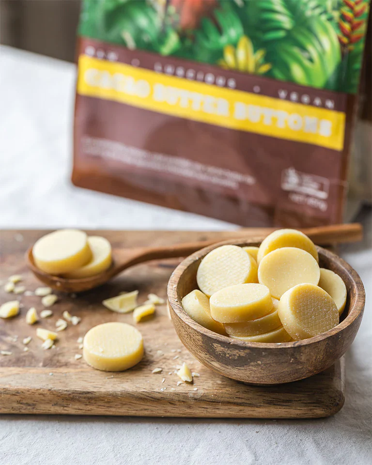 Power Super Foods Certified Organic Cacao Butter Buttons 250g Or 450g, Exceptionally smooth & Cold-Pressed - Image 3