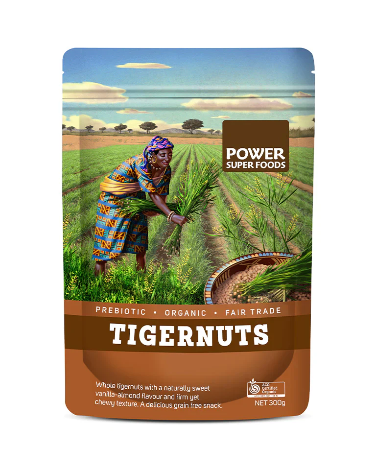 Power Super Foods Certified Organic Tigernuts 300g, A Delicious Grain-Free Snack - Image 2