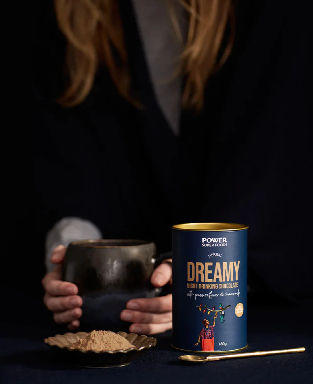 Power Super Foods Herbal Dreamy Night Drinking Chocolate 180g, With Passionflower & Chamomile - Image 3