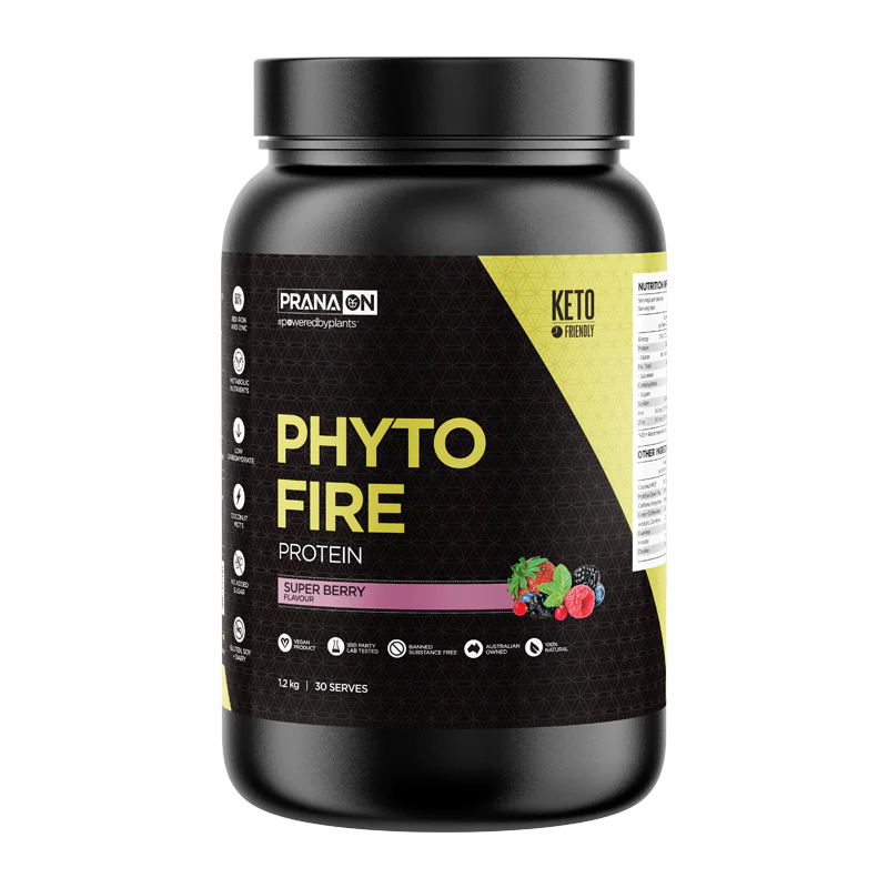 Prana On Phyto Fire Protein 500g, 1.2kg Or 2.5kg, Super Berry