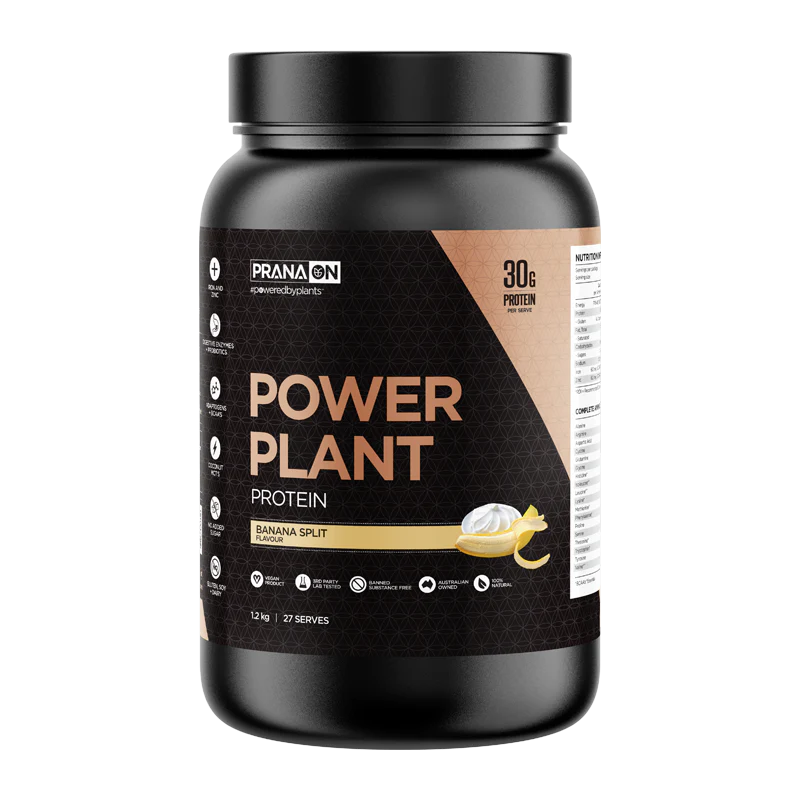 Prana On Power Plant Protein 500g, 1.2kg Or 2.5kg, Banana Split