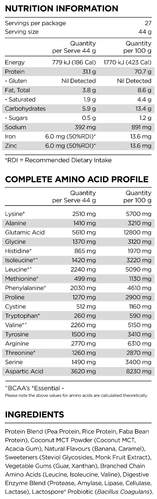 Prana On Power Plant Protein 500g, 1.2kg Or 2.5kg, Banana Split - Image 4