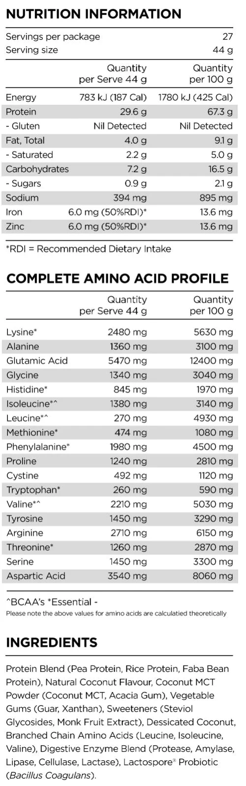 Prana On Power Plant Protein 500g, 1.2kg Or 2.5kg, Coconut Mylk - Image 4