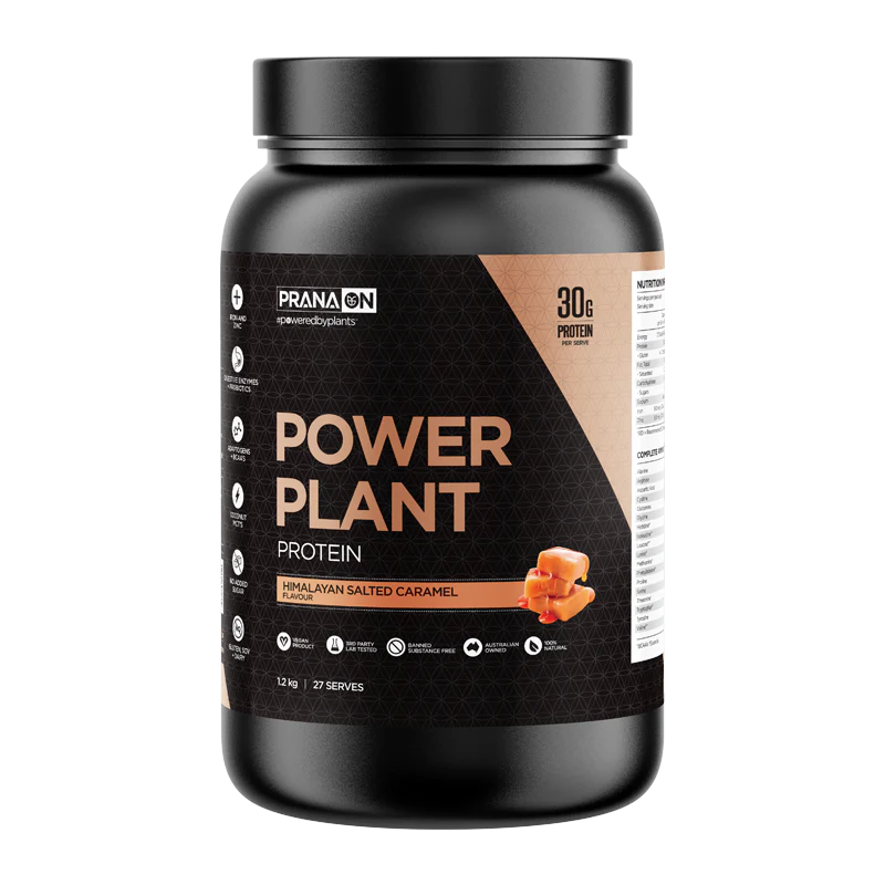 Prana On Power Plant Protein 500g, 1.2kg Or 2.5kg, Himalayan Salted Caramel