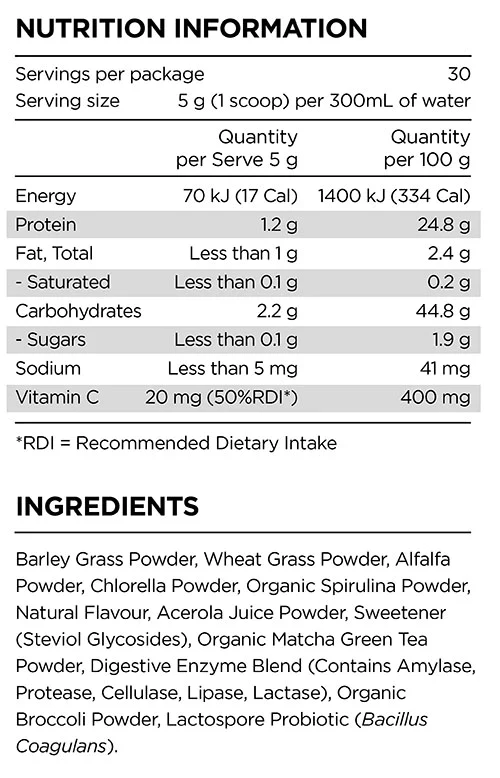 Prana On Super Greens 150g, Fresh Mint - Image 2