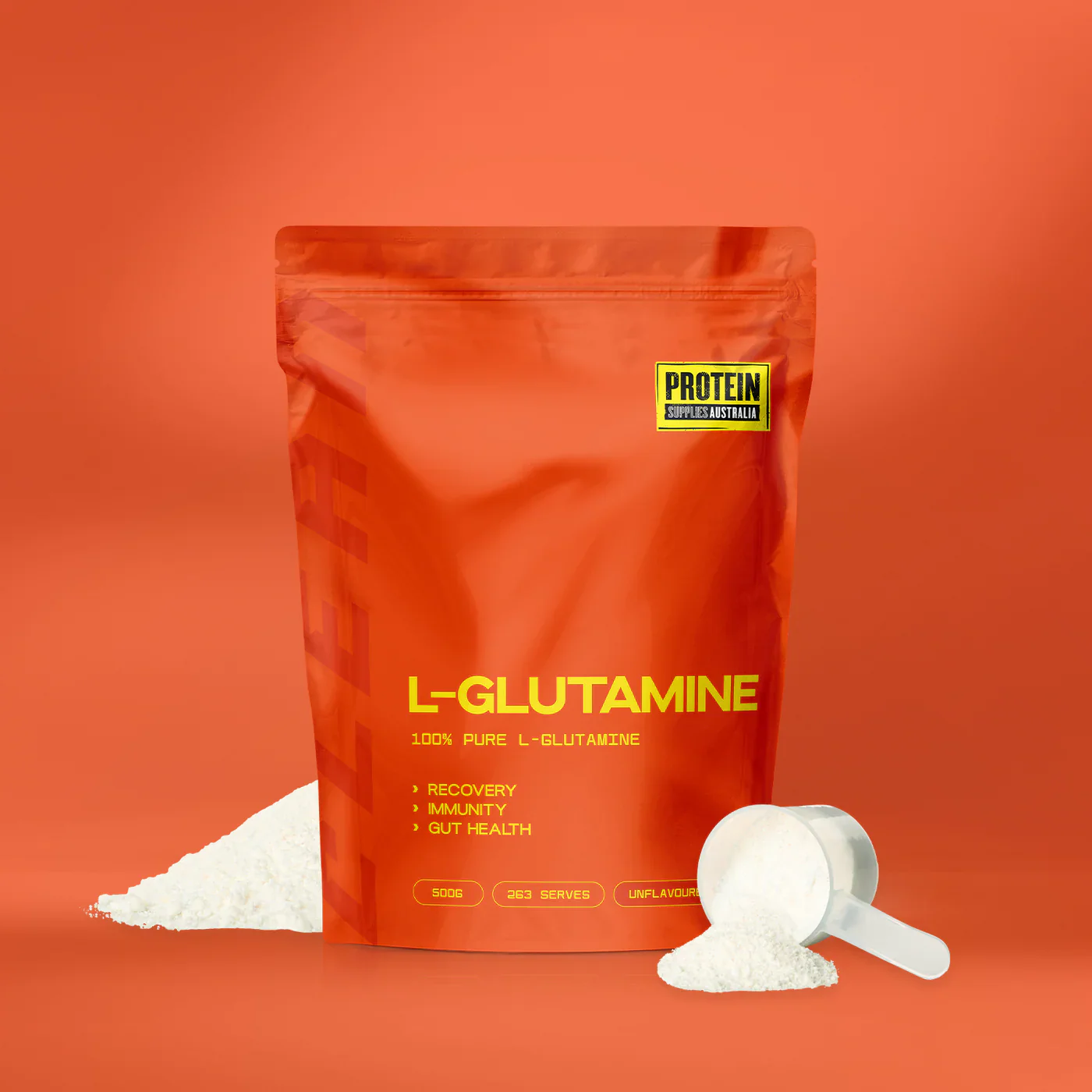 Protein Supplies Australia Plant Based L-Glutamine 200g Or 500g, 100% Pure