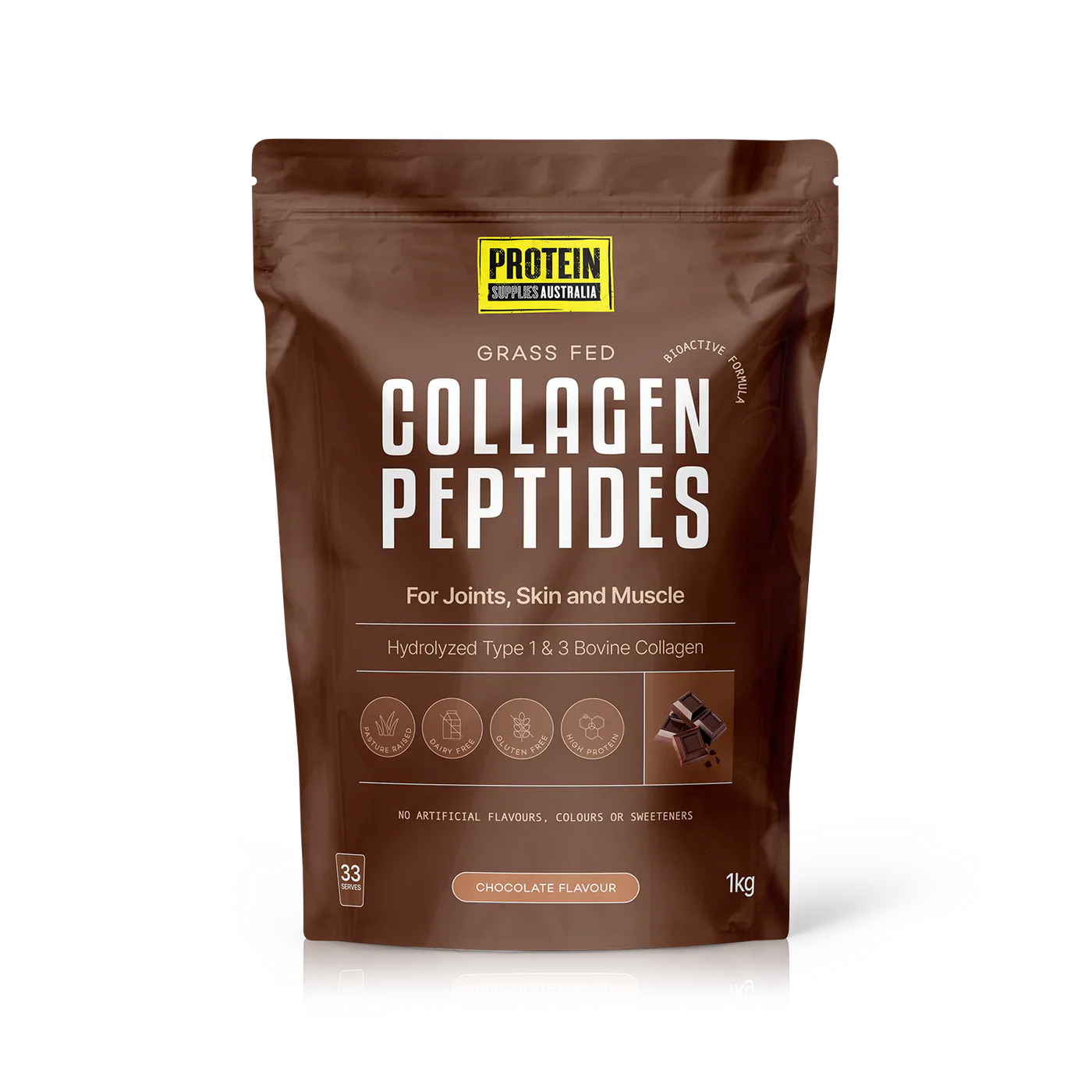 Protein Supplies Australia Bioactive Hydrolyzed Collagen Peptides 500g Or 1Kg, Chocolate Flavour - Image 3