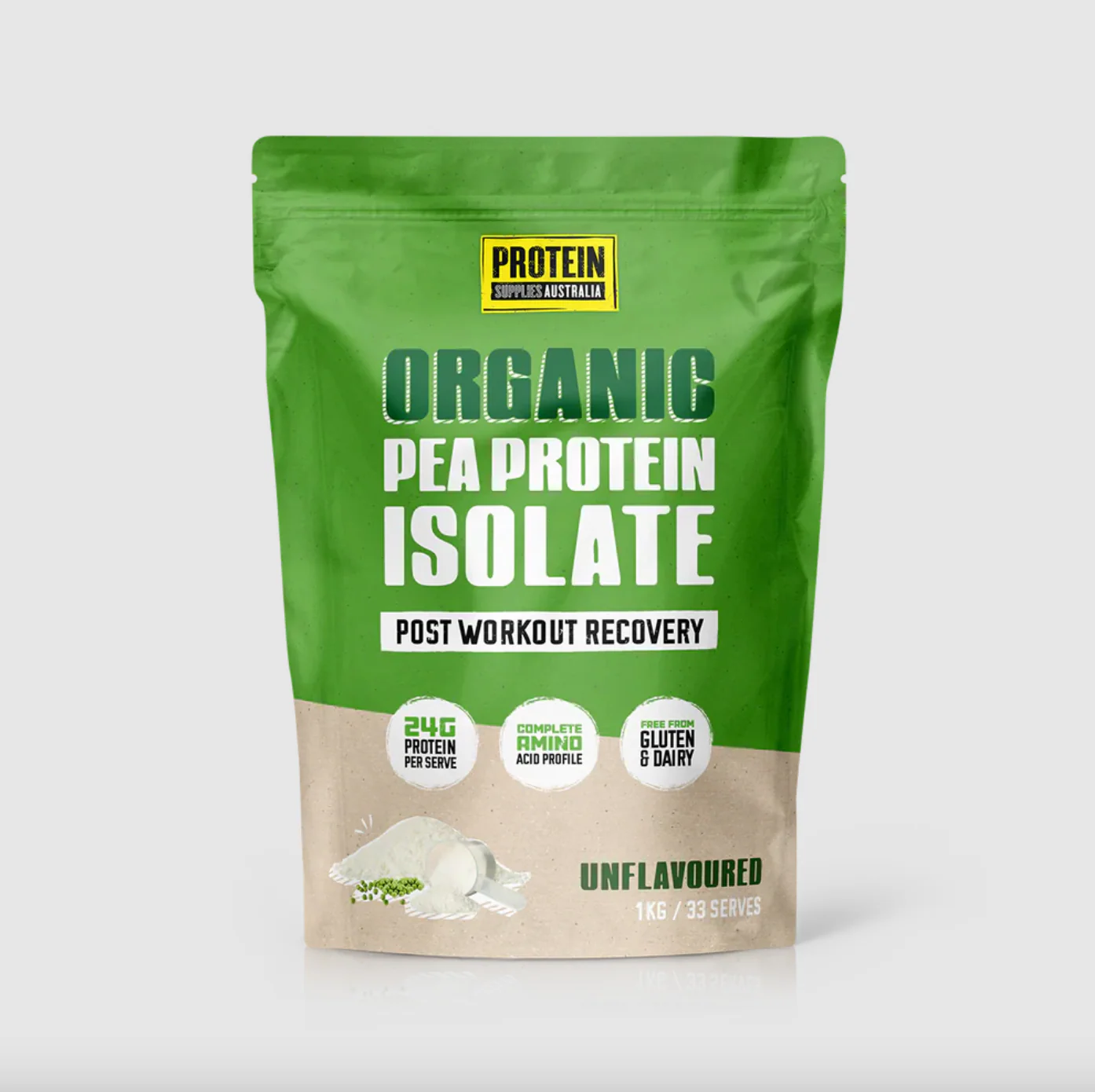 Protein Supplies Australia Organic Pea Protein Isolate 500g Or 1Kg, Unflavoured - Image 3