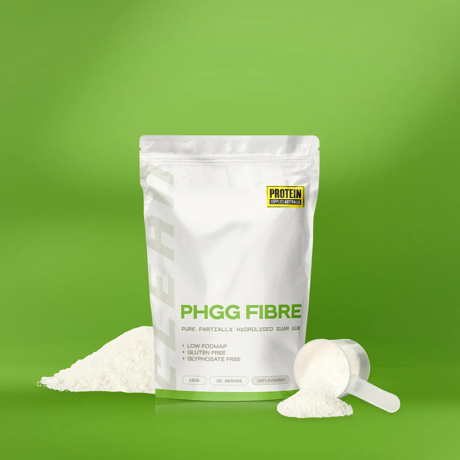 Protein Supplies Australia Pure Partially Hydrolysed Guar Gum Fibre 150g, Unflavoured