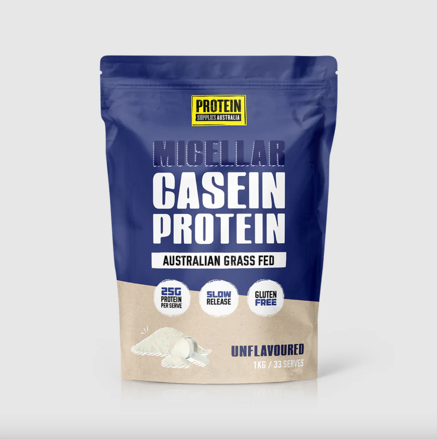 Protein Supplies Australia Micellar Casein Protein (Slow Release) 1Kg, Unflavoured - Image 3