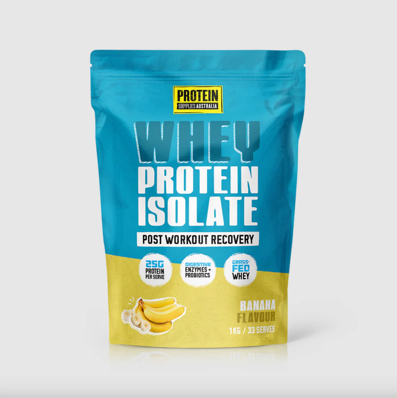 Protein Supplies Australia Whey Protein Isolate (WPI) 500g Or 1Kg, Banana Flavour - Image 4