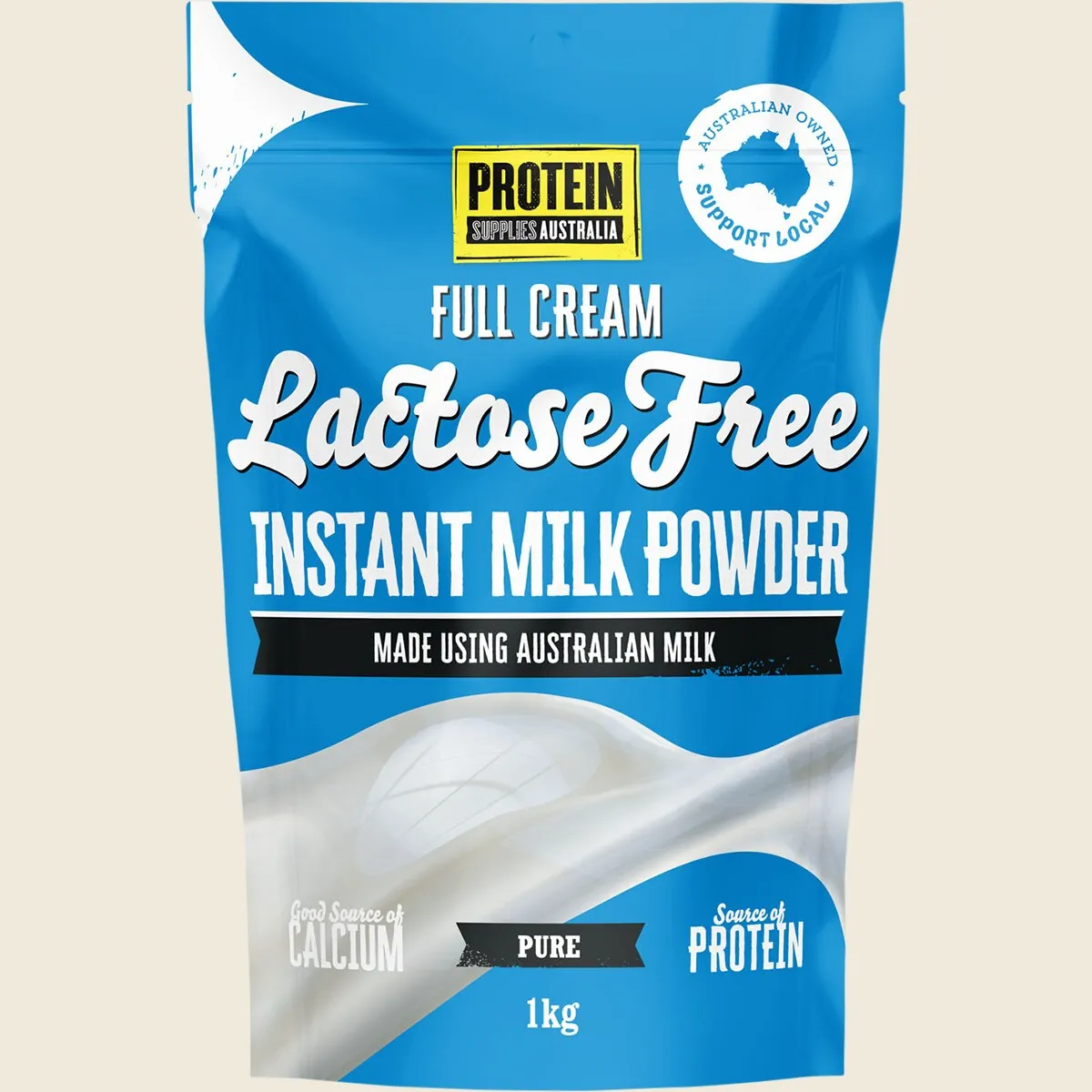 Protein Supplies Australia Lactose-Free Instant Milk Powder 1kg, Made Using Australian Milk - Image 4