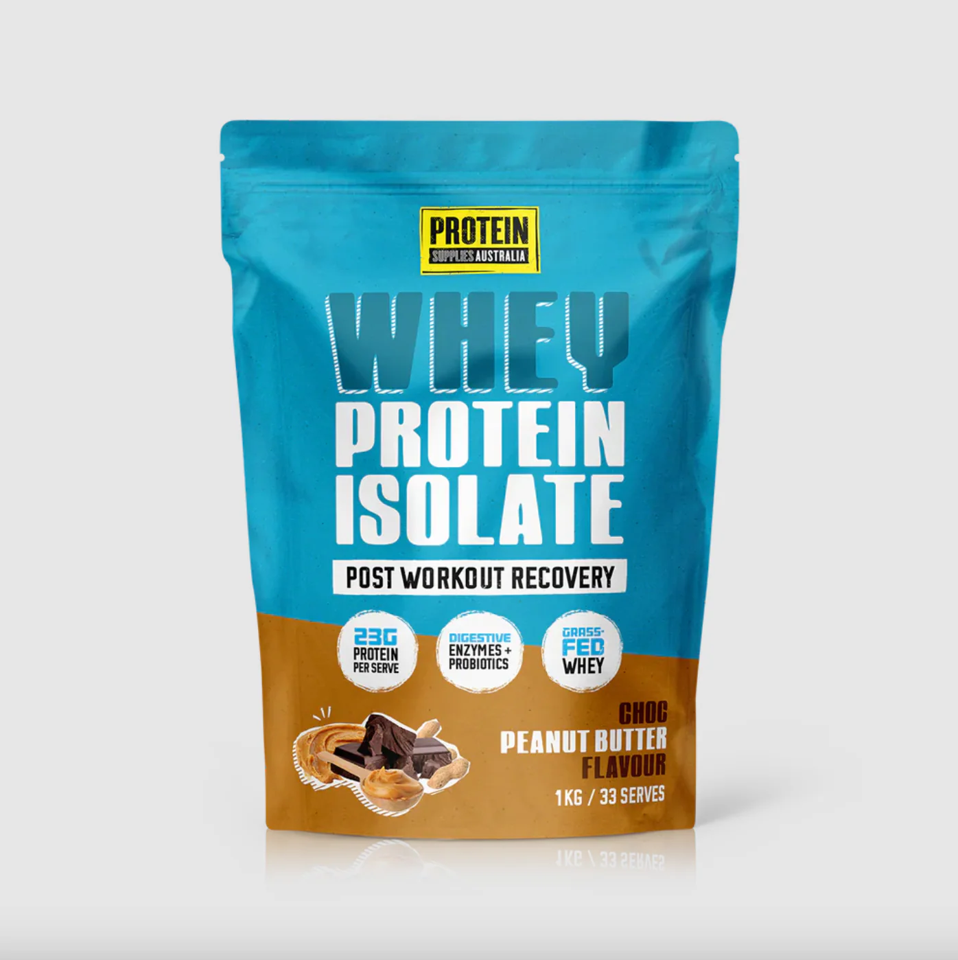 Protein Supplies Australia Whey Protein Isolate (WPI) 500g Or 1Kg, Choc Peanut Butter Flavour - Image 3