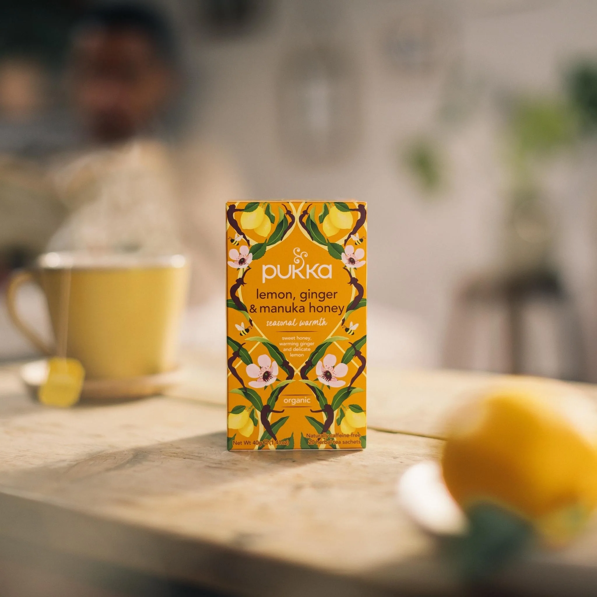 Pukka Herbs 20 Herbal Tea Bags, Lemon, Ginger & Manuka Honey - Image 2