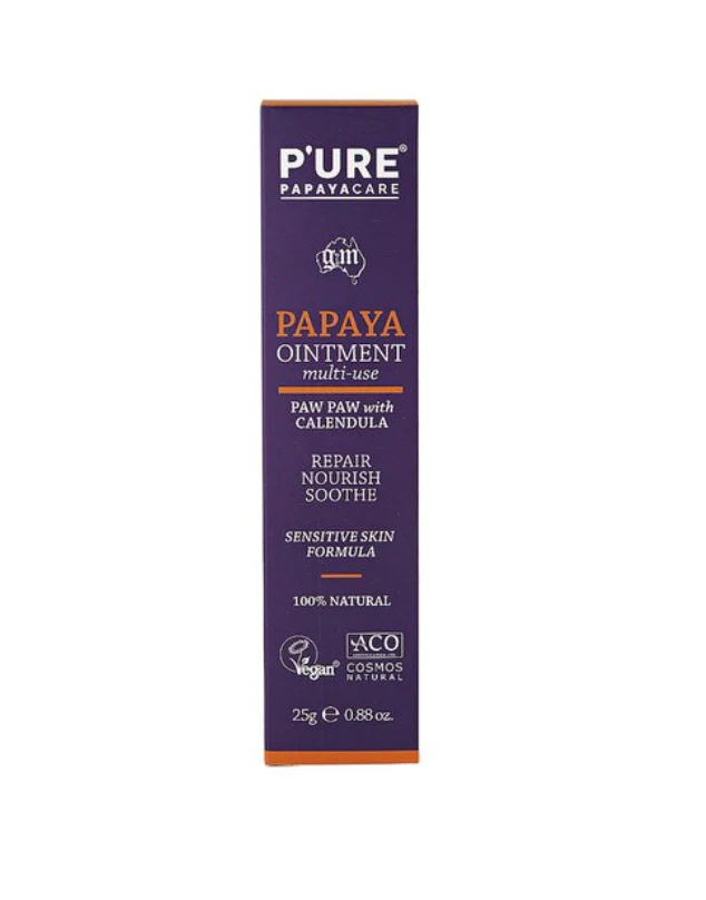 P'ure Papayacare Papaya Ointment 25g, Natural Paw Paw With Calendula - Image 2