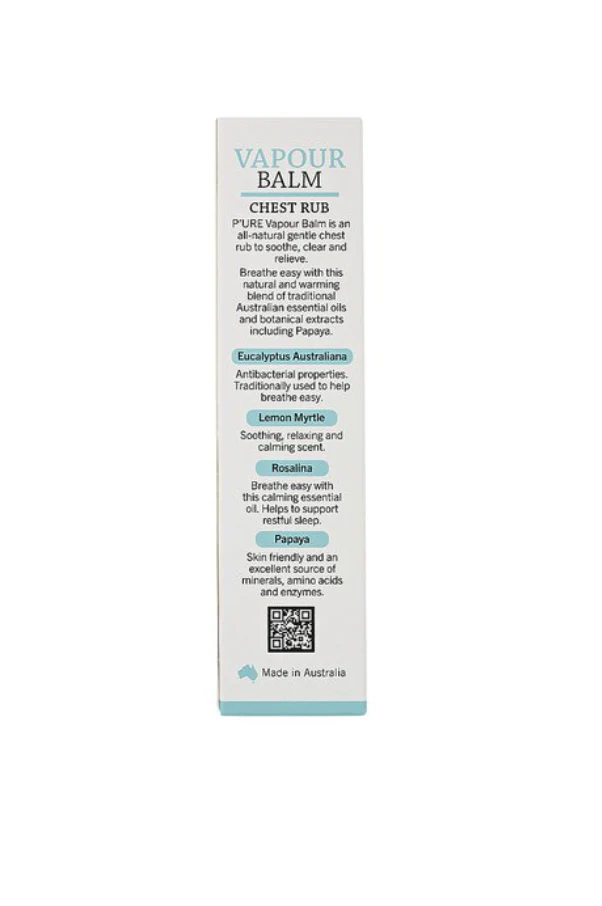 P'ure Papayacare Vapour Balm 25g, Eucalyptus & Lemon Myrtle with Paw Paw - Image 3