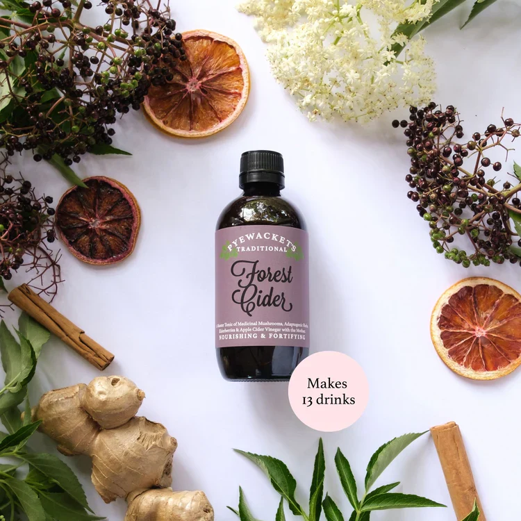 Pyewacket's Traditional Forest Cider Herbal Tonic 200mL Or 500mL, Adrenal Support & Nourishing