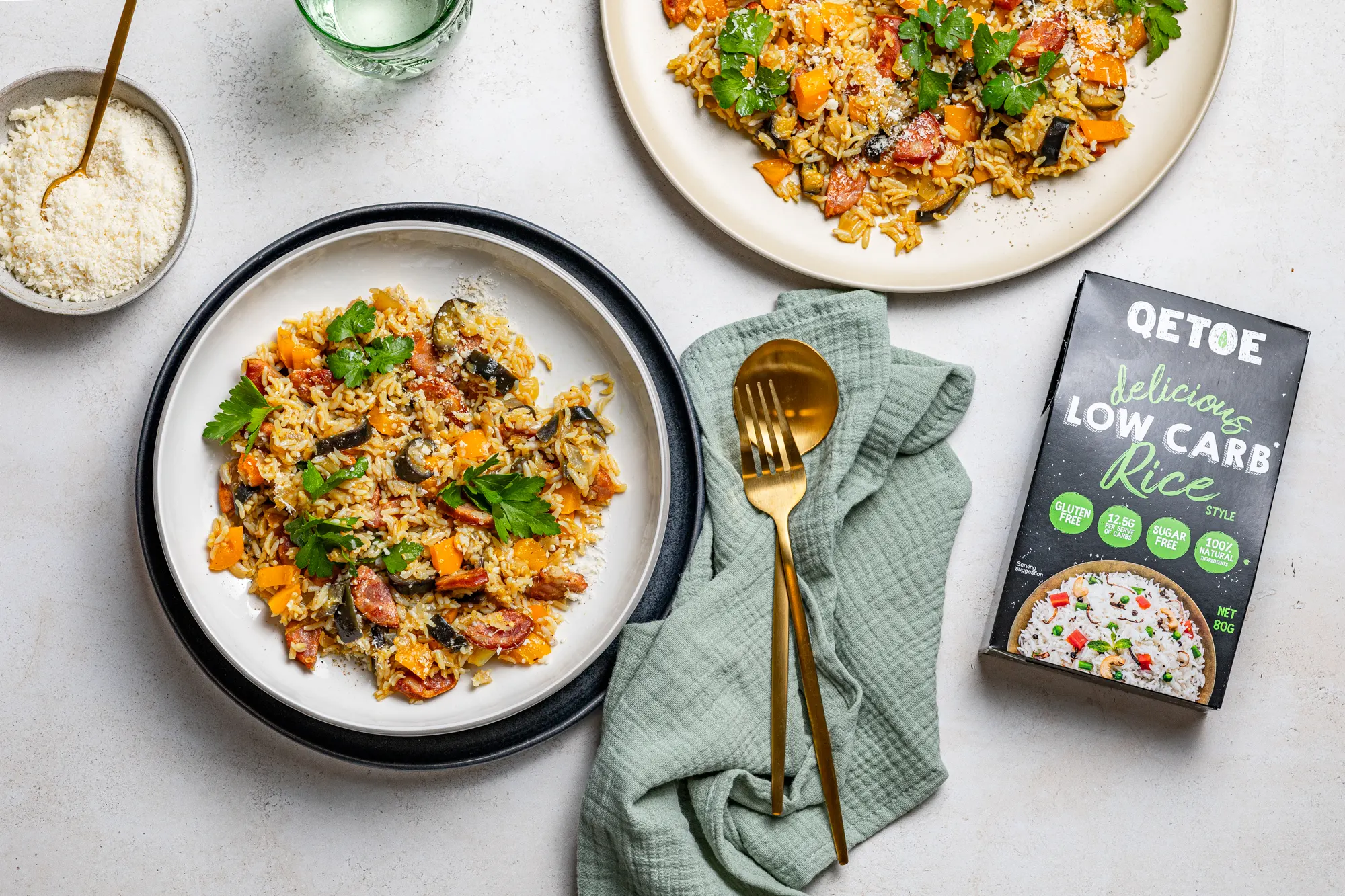Qetoe Low Carb Rice 80g, 60% Less Carbs & Gluten Free - Image 2
