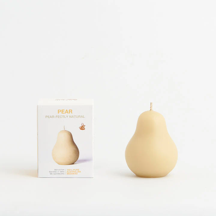 Queen B Pure Australian Beeswax Pear, 40 Hour Burn Time