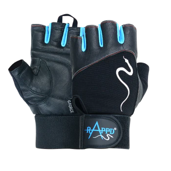 Rappd G FORCE Leather Gloves With Wrist Support, Take Your Training To The Next Level! (BLACK ONLY- IMAGE For Reference Only)