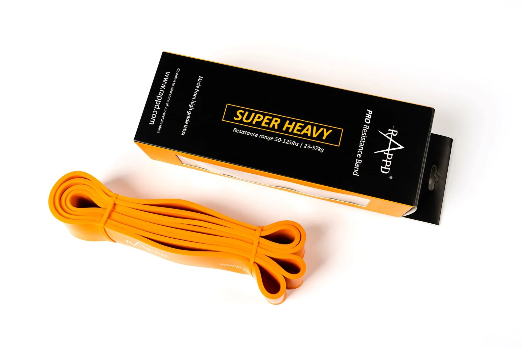 Rappd PRO Resistance Band, Super Heavy (Orange) Feel The Difference!
