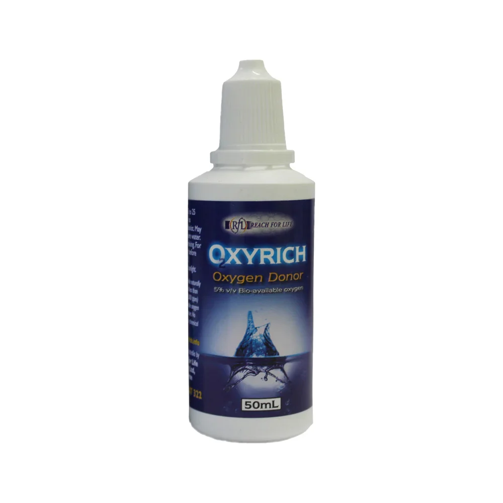 Reach For Life OxyRich CS02 Oxygen Donor 50mL, 250mL, 500mL Or 1L, Bio-Available Oxygen