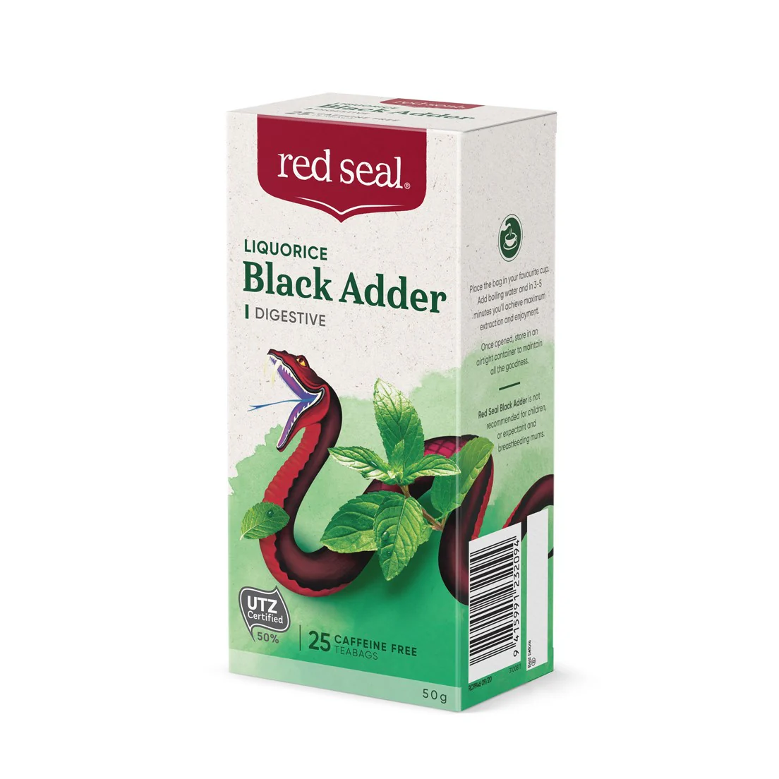 Red Seal Black Adder Liqorice Herbal Tea 25Bags Or 50Bags, Caffeine Free - Image 3