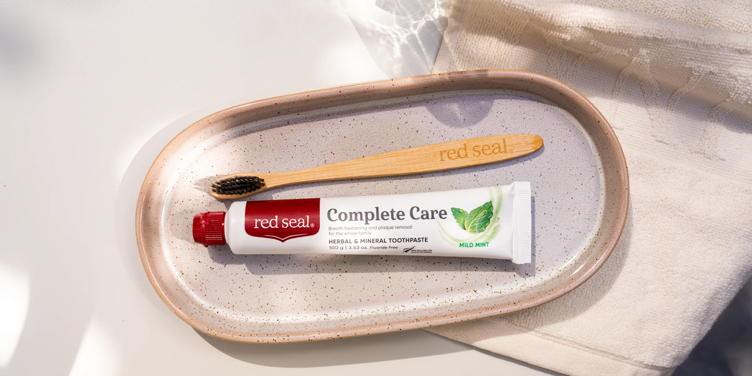 Red Seal Complete Care Fluoride Free Mild Mint Toothpaste 100g, SLS & Paraben Free