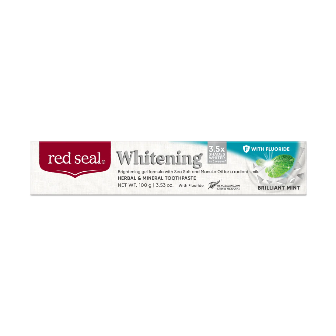 Red Seal Whitening With Fluoride Toothpaste 100g, With Sea Salt & Manuka Oil - Image 3