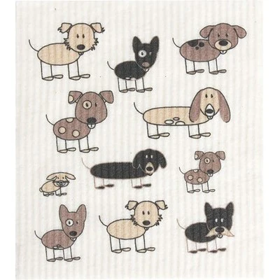 Retro Kitchen 100% Biodegradable Dishcloth Dogs