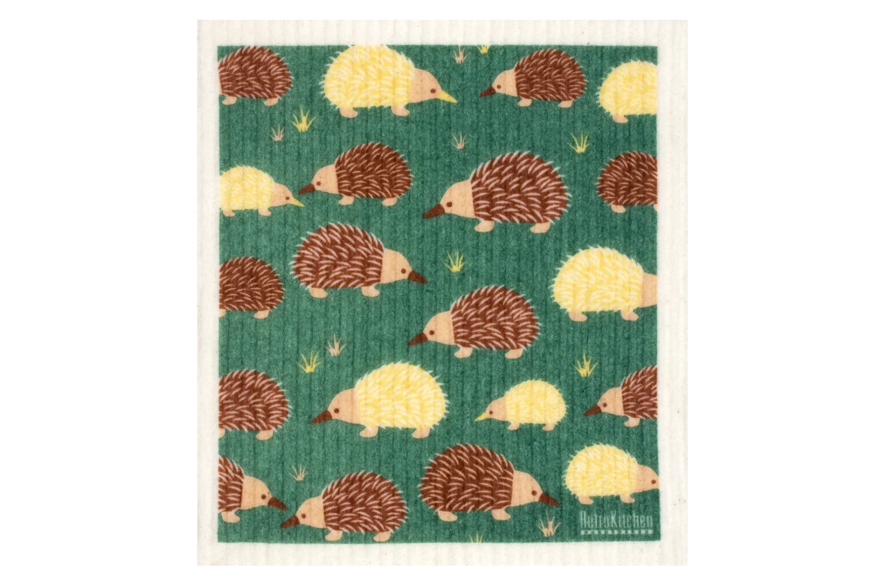 Retro Kitchen 100% Biodegradable Dishcloth, Echidna