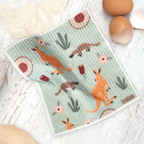 Retro Kitchen 100% Biodegradable Dishcloth, Kangaroo - Image 2