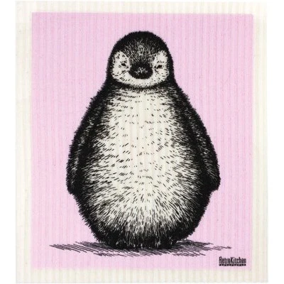 Retro Kitchen 100% Biodegradable Dishcloth Penguin