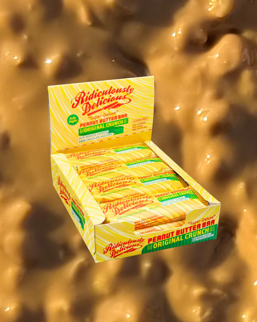 Ridiculously Delicious Super Deluxe Peanut Butter Bar Single Bar 50g Or A Box of 12 Bars, Original Crunch Flavour - Image 3