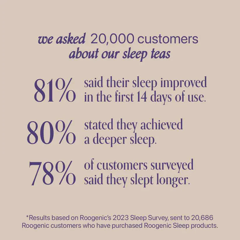 Roogenic Australian Wellness Sleep Tea Loose Leaf Tea Blend 65g, To Support Deep Sleep With A Natural Berry Infusion - Image 3