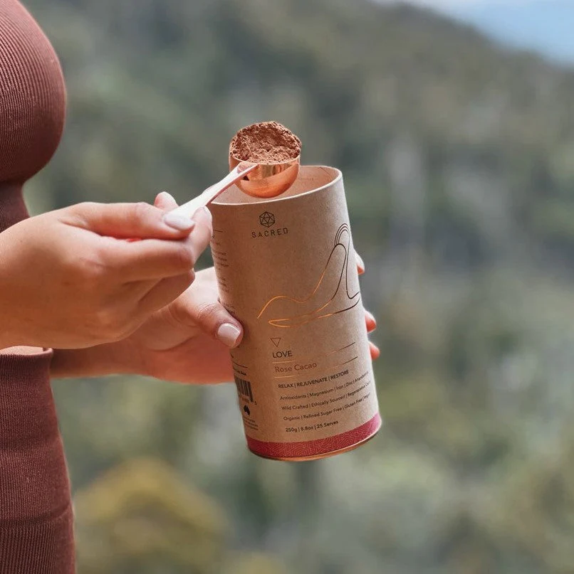 Sacred Taste Organic Drinking Cacao 250g, Love {Rose Cacao} - Image 4