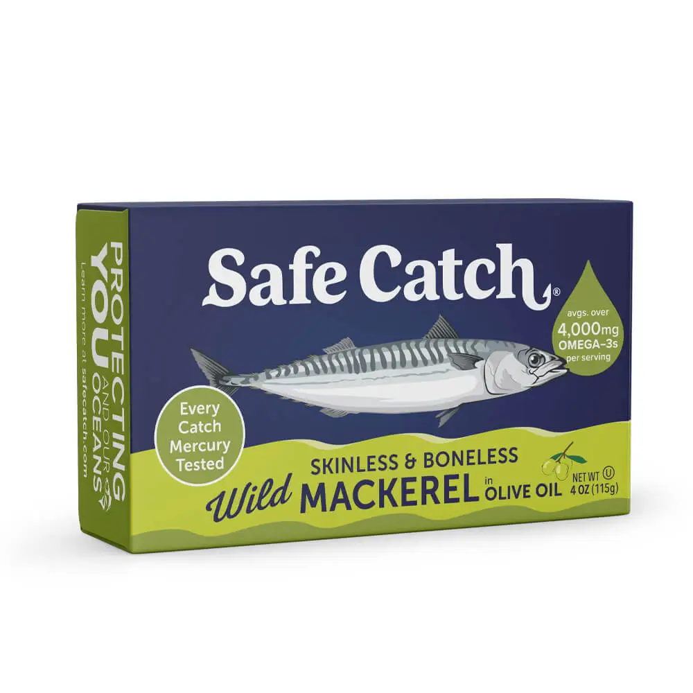 Safe Catch Wild Mackerel In Olive Oil 115g, Skinless & Boneless