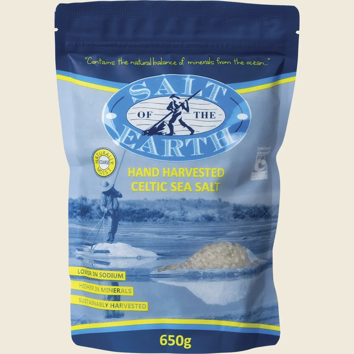 Salt Of The Earth Celtic Sea Salt 250g Or 650g, Coarse & Hand Harvested - Image 3