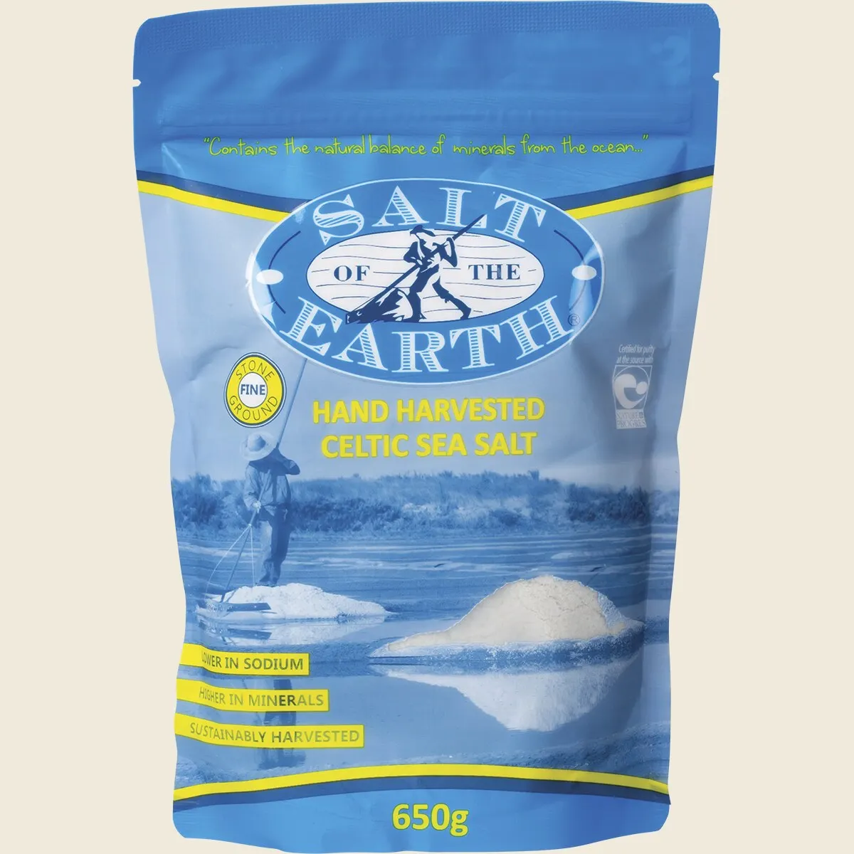 Salt Of The Earth Celtic Sea Salt 250g Or 650g, Fine & Hand Harvested - Image 3