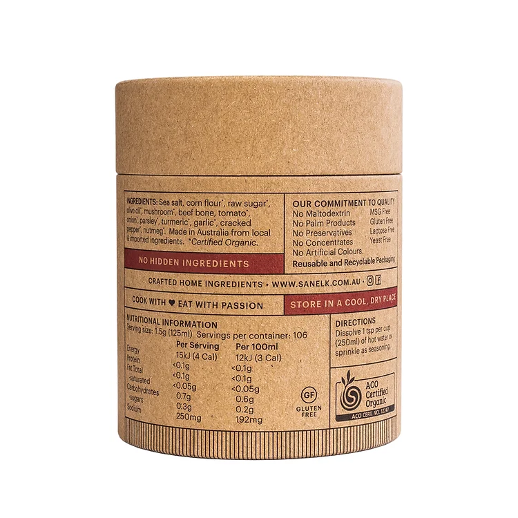 San Elk Beef Bone Stock 160g, Australian Certified Organic & Finely Ground - Image 4
