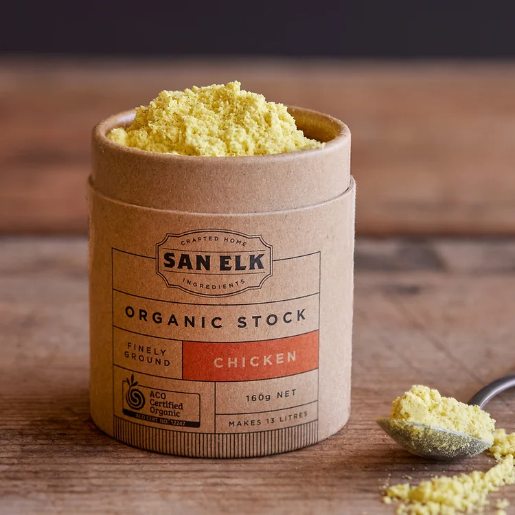 San Elk Chicken Stock 160g, Australian Certified Organic & Finely Ground