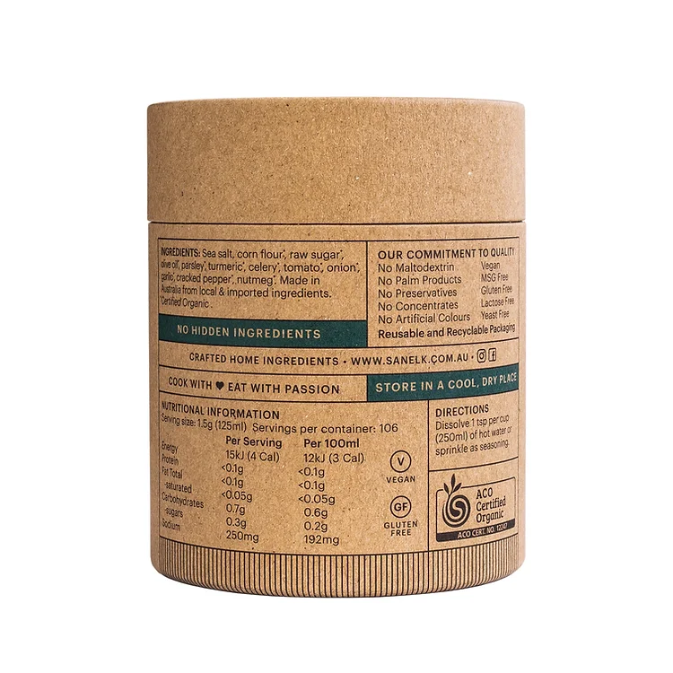 San Elk Vegetable Stock 160g, Australian Certified Organic - Image 3